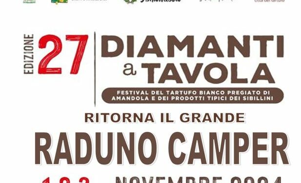 Diamanti a Tavola – 1-3 novembre 2024 – Camper Club Sibillini Amandola