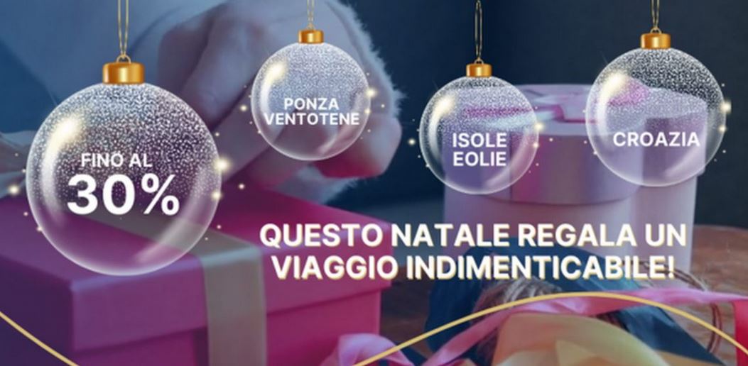 Regali di Natale firmati SNAV, sconti fino al 30% 🎁