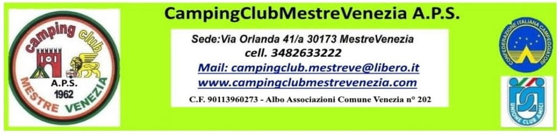 Camping Club Mestre Venezia – Lido di Classe (RA) – 30-31 maggio e 1-2 giugno 2025